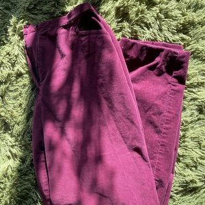 Burgundy corduroys
